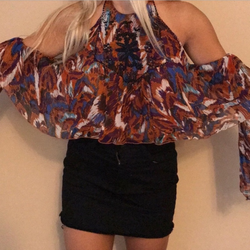 Free people bell sleeves off shoulder